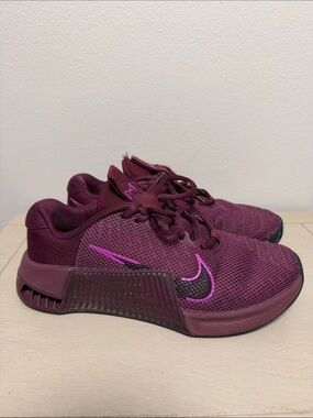 Nike Metcon 9 Womens 5.5 Bordeaux Purple Training Shoes Gym CrossFit DZ2537-603